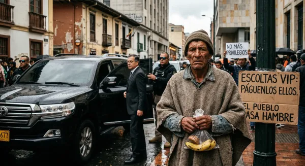 ¿Escoltas VIP mientras el pueblo pasa hambre? Que se los paguen ellos