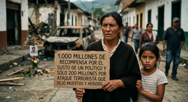 Mil millones para el susto de un político, migajas para los muertos del pueblo